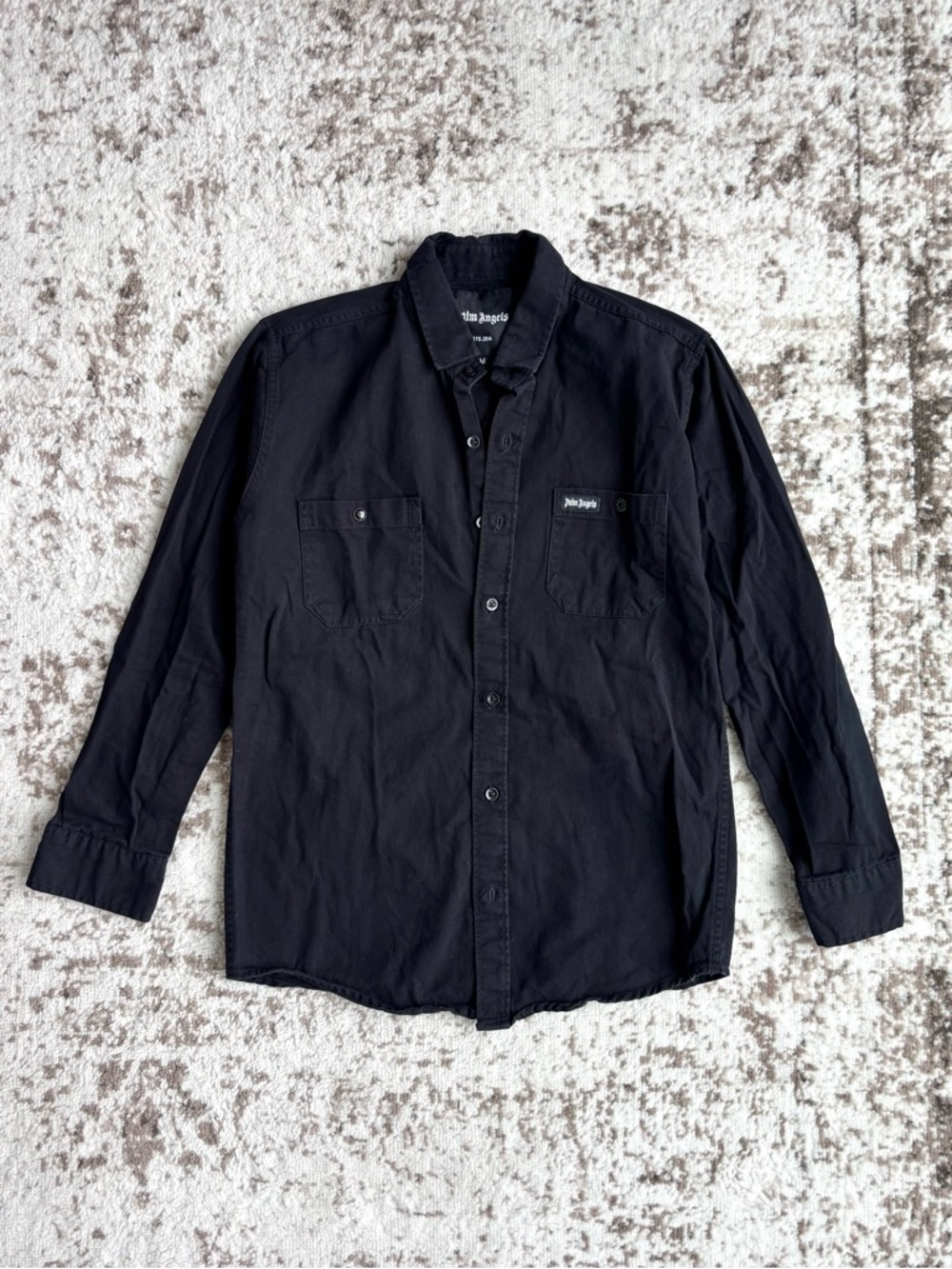 Palm Angels Black Button-Up Long Sleeve Shirt